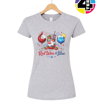 Red, Wine And Blue Women's Tee