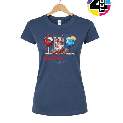 Red, Wine And Blue Women's Tee