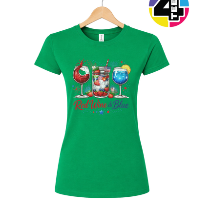 Red, Wine And Blue Women's Tee