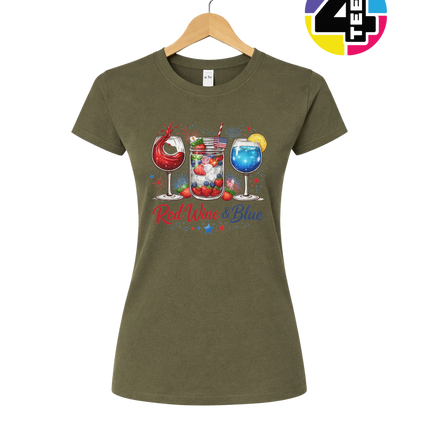 Red, Wine And Blue Women's Tee