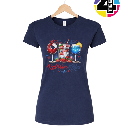 Red, Wine And Blue Women's Tee