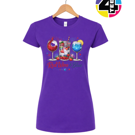 Red, Wine And Blue Women's Tee