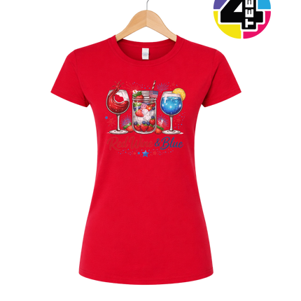Red, Wine And Blue Women's Tee