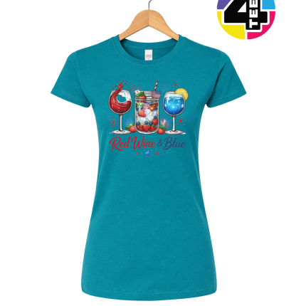 Red, Wine And Blue Women's Tee