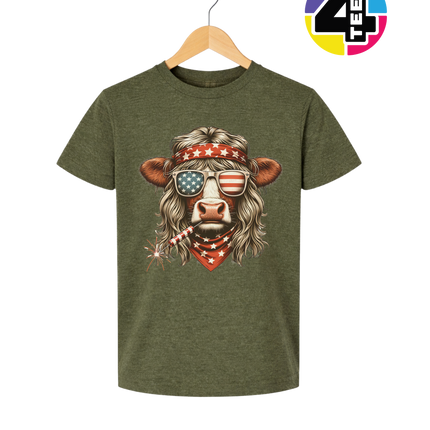 4th Of July Heifer Youth Tee
