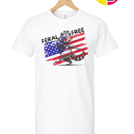 Feral And Free Raccoon Tee