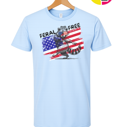 Feral And Free Raccoon Tee