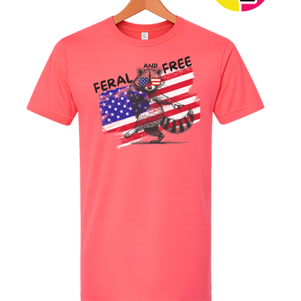 Feral And Free Raccoon Tee