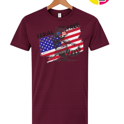 Feral And Free Raccoon Tee