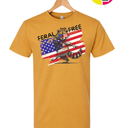 Feral And Free Raccoon Tee