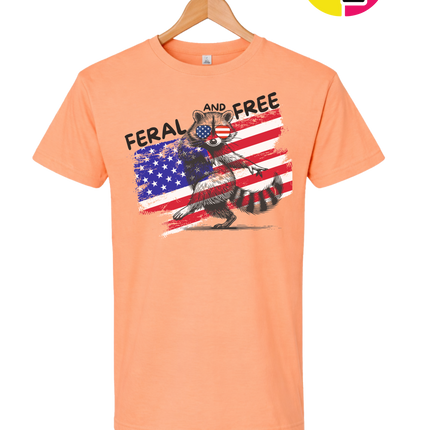 Feral And Free Raccoon Tee