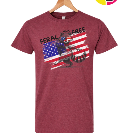 Feral And Free Raccoon Tee
