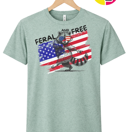Feral And Free Raccoon Tee