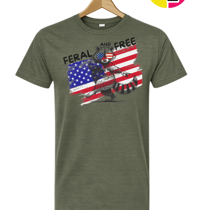 Feral And Free Raccoon Tee