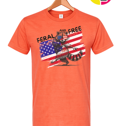 Feral And Free Raccoon Tee