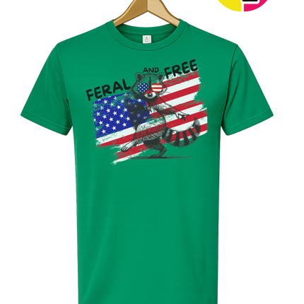 Feral And Free Raccoon Tee