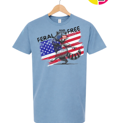 Feral And Free Raccoon Tee