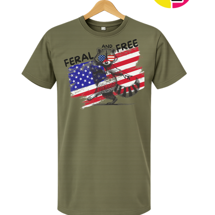 Feral And Free Raccoon Tee