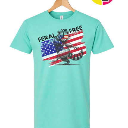 Feral And Free Raccoon Tee