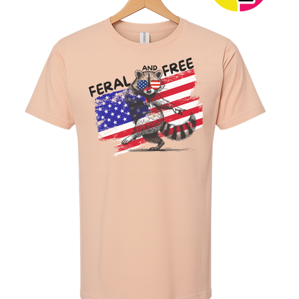 Feral And Free Raccoon Tee