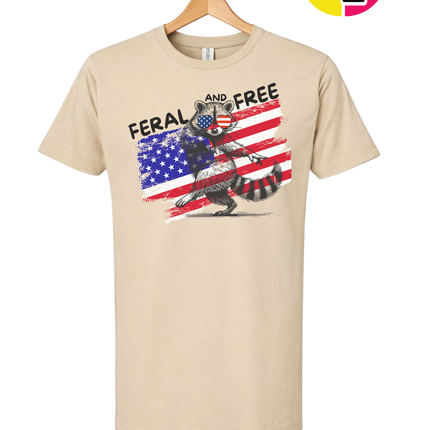 Feral And Free Raccoon Tee