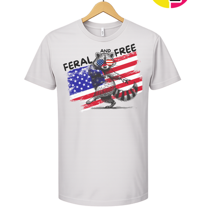 Feral And Free Raccoon Tee