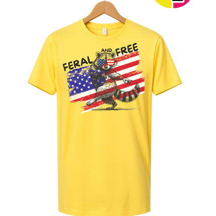 Feral And Free Raccoon Tee