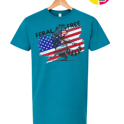 Feral And Free Raccoon Tee