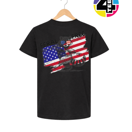 Feral And Free Raccoon Youth Tee