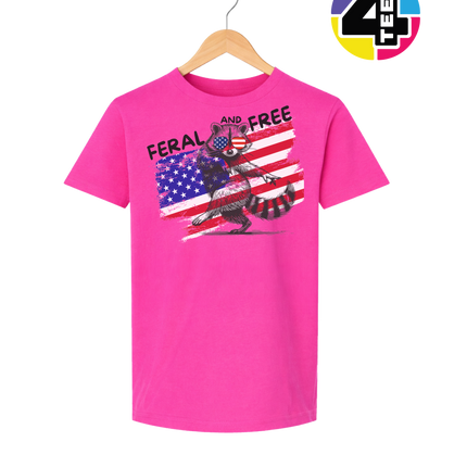 Feral And Free Raccoon Youth Tee
