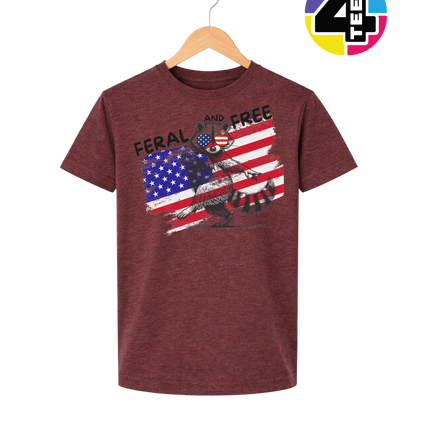 Feral And Free Raccoon Youth Tee