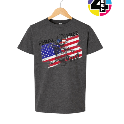 Feral And Free Raccoon Youth Tee