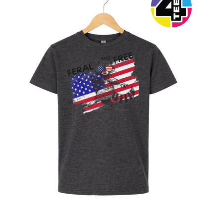 Feral And Free Raccoon Youth Tee