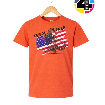 Feral And Free Raccoon Youth Tee