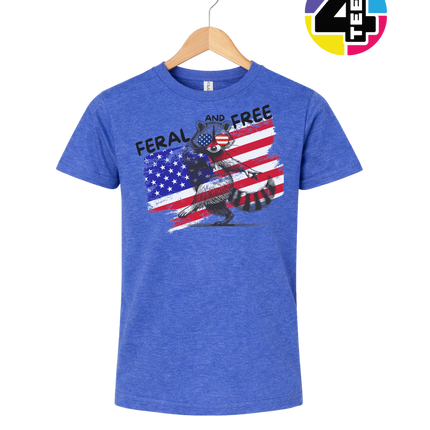 Feral And Free Raccoon Youth Tee