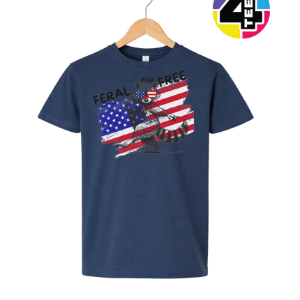 Feral And Free Raccoon Youth Tee