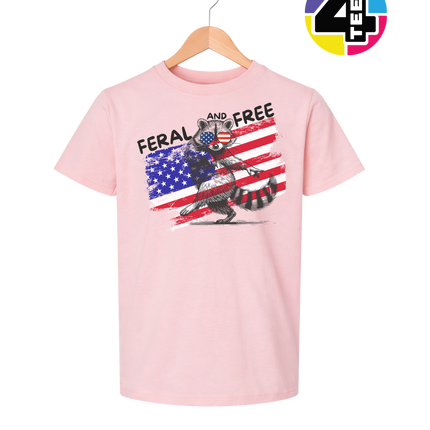 Feral And Free Raccoon Youth Tee