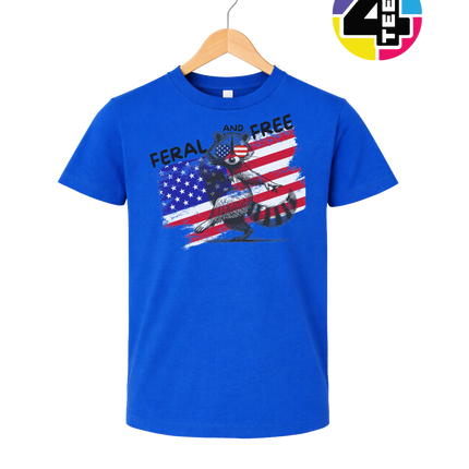 Feral And Free Raccoon Youth Tee