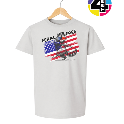 Feral And Free Raccoon Youth Tee