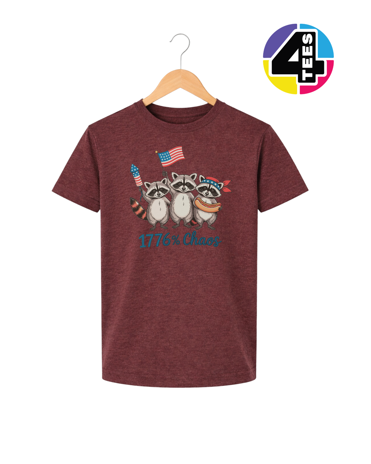 1776% Chaos Raccoons Youth Tee