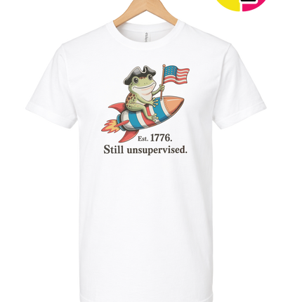 Still Unsupervised 4th Of July Frog Tee