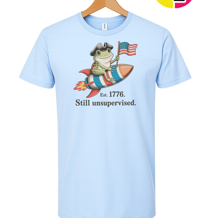 Still Unsupervised 4th Of July Frog Tee