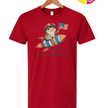 Still Unsupervised 4th Of July Frog Tee