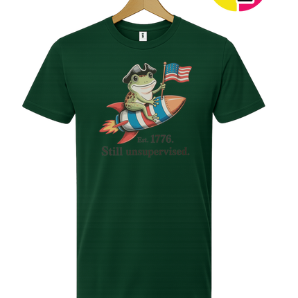 Still Unsupervised 4th Of July Frog Tee