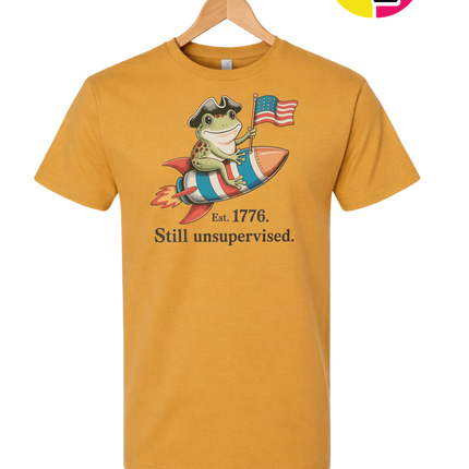 Still Unsupervised 4th Of July Frog Tee