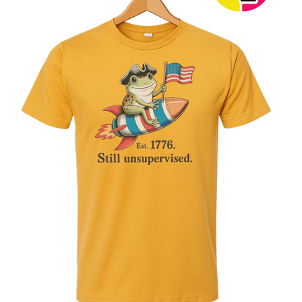 Still Unsupervised 4th Of July Frog Tee