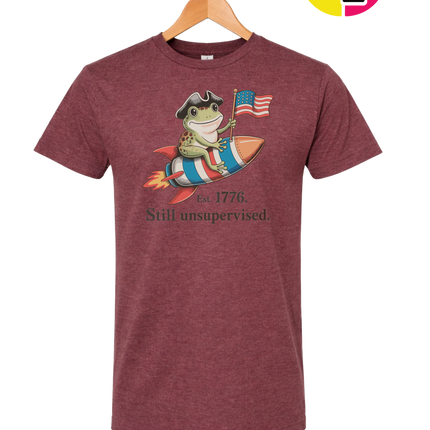 Still Unsupervised 4th Of July Frog Tee