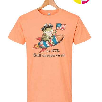 Still Unsupervised 4th Of July Frog Tee
