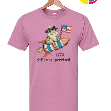 Still Unsupervised 4th Of July Frog Tee