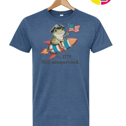 Still Unsupervised 4th Of July Frog Tee
